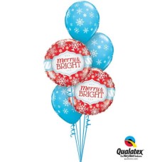 Bukiet 448 Merry & Bright Snowflakes Qualatex #18945-2 33531-2